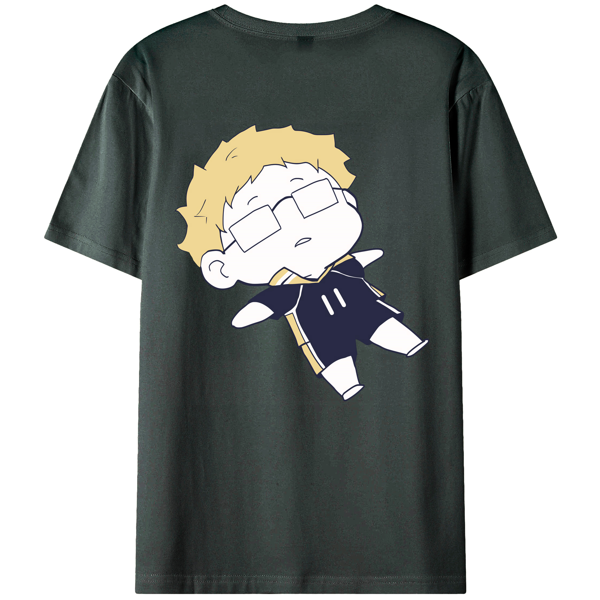 （画像用） ハイキュー!! Haikyu!! 綿100％ メンズ半袖Tシャツ（バックプリント） 通気性